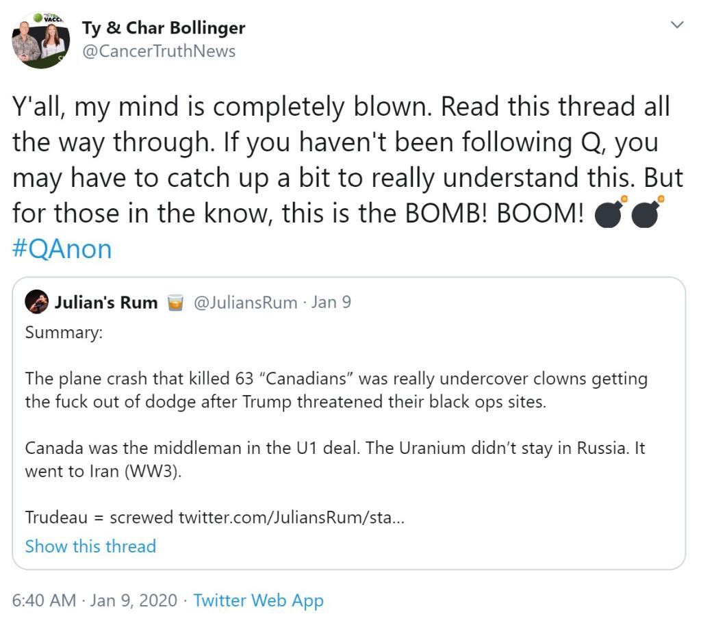 The Bollingers' QAnon tweet