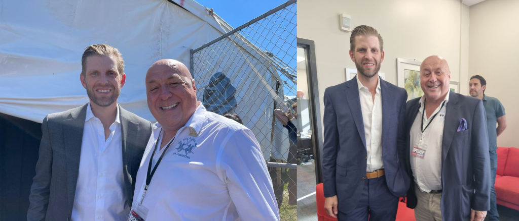 Eric Trump and Charlie Ward photos