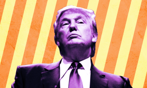 Donald Trump striped background